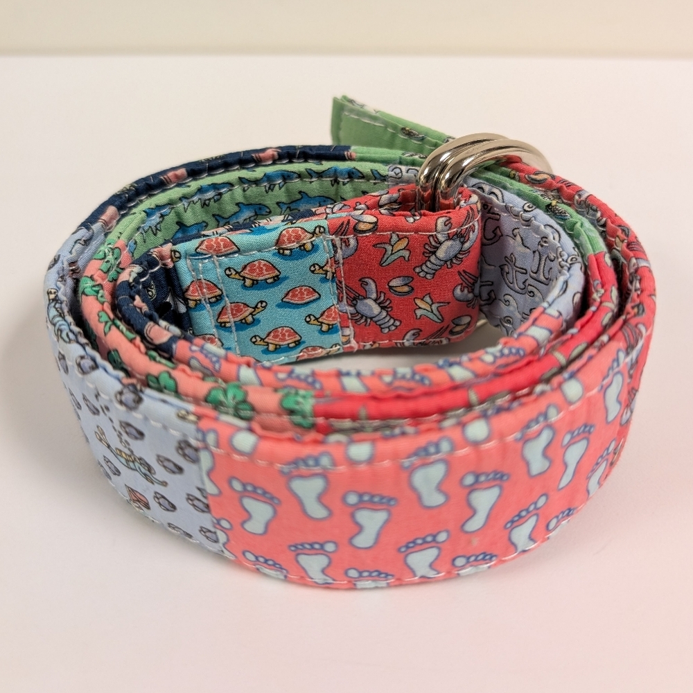 Vineyard Vines Patchwork Nautical D-Ring Belt Lob… - image 3